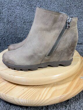 Sorel Boots Joan of Arctic Wedge II Womens Size 8.5 Brown Leather Waterproof